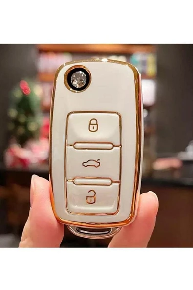 Vw Tiguan Jetta Golf 5 Golf 6 Scirocco Polo Caddy Lüks Anahtar Koruma Kılıfı 2.resime Bakınız ürün görseli