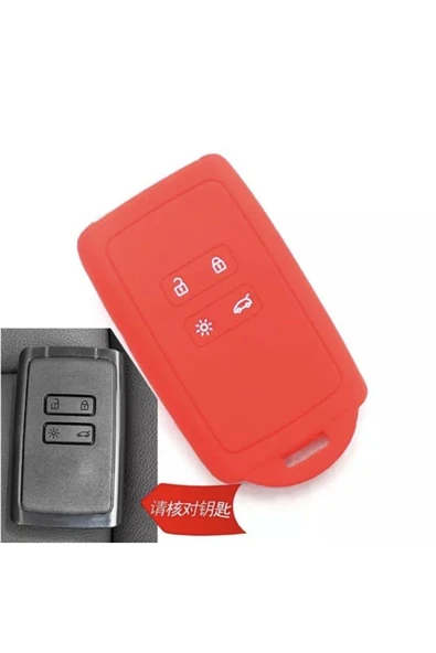 Renault Talisman Megane 4 Kadjar Captur Silikon Anahtar Kılıf(kırmızı) - Resim 2