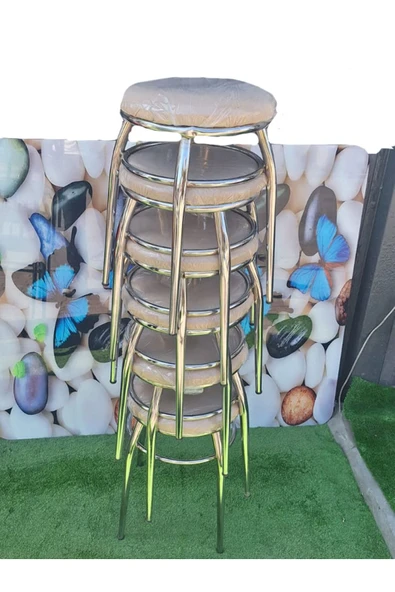 6'lı Tabure Krom Ayaklı