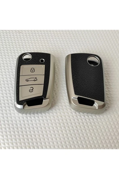 Volkswagen Sustalı Anahtar Kılıfı Süperlüx Gümüş ürün görseli