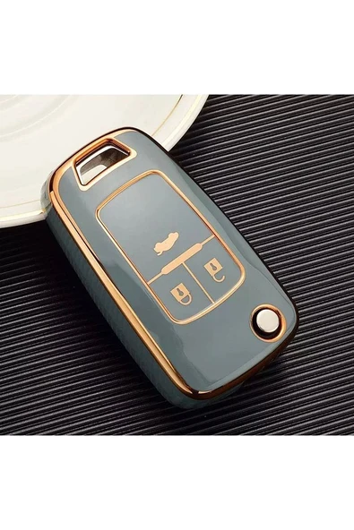 Opel *ürün Kılıftır Kasa Değildir* Astra Corsa Mokka Insignia Chevrolet Anahtar Kılıfı Gri ürün görseli