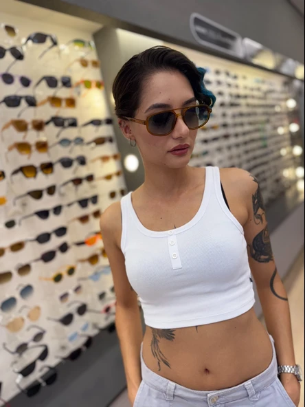 CUBA Brows/Green 55  Juliano Güneş Gözlüğü - Resim 3