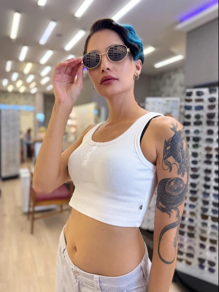 Via Gold/Black 55 Olivier Philippe Polarize Güneş Gözlüğü - Resim 3