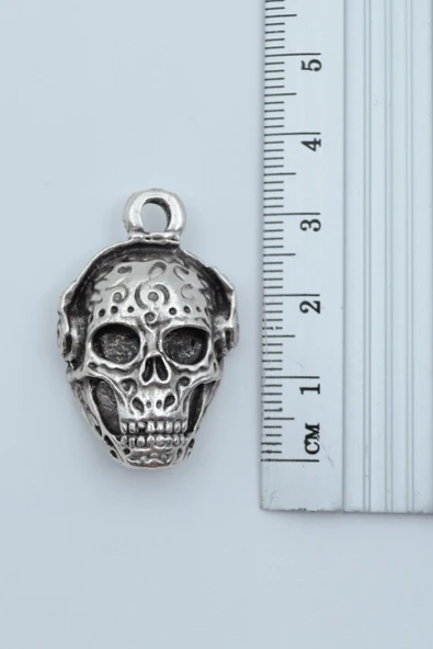 Dj Kuru Kafa Gümüş Kaplama Düz Zincir Kolye - 3