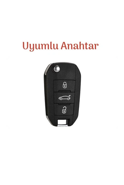 Opel Corsa F Grandland X Crossland X Anahtar Kılıfı Sustalı Model Siyah - Resim 2