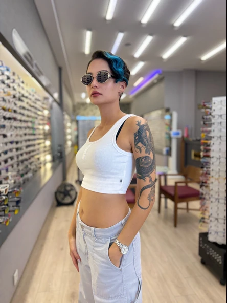 Via Silver/Füme 55 Olivier Philippe Polarize Güneş Gözlüğü - Resim 4