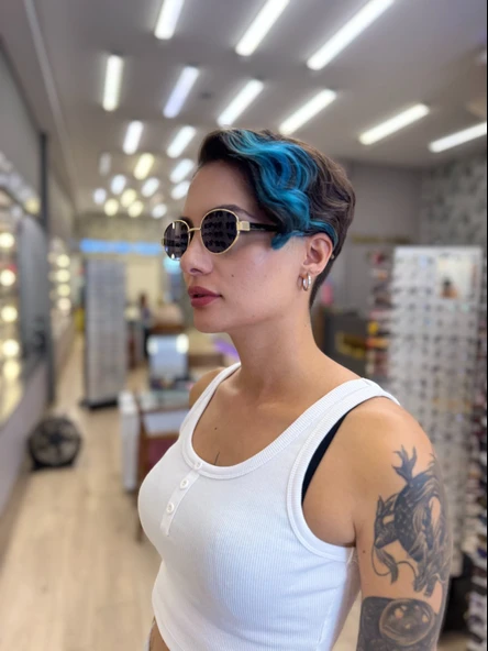 Via Gold/Black 55 Olivier Philippe Polarize Güneş Gözlüğü - Resim 2