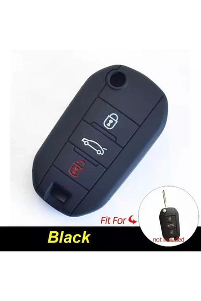 Opel Corsa F Grandland X Crossland X Anahtar Kılıfı Sustalı Model Siyah ürün görseli