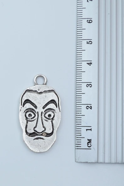 La Casa De Papel - Salvador Dali Gümüş Kaplama Düz Zincir Kolye - Resim 3