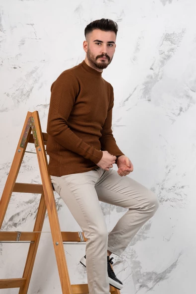 SLİMFİT YARIM BALIKÇI ERKEK TRİKO SPOR KAZAK - 2