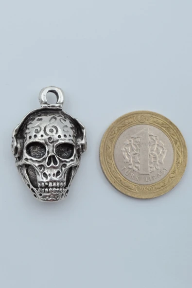 Dj Kuru Kafa Gümüş Kaplama Düz Zincir Kolye - 4