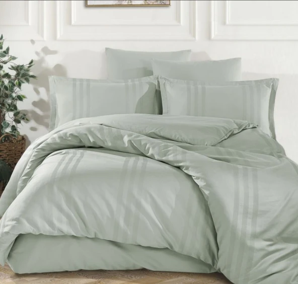 Clasy Melkor Çift Kişilik Ranforce Nevresim Takımı V9 Adaçayı - Resim 3