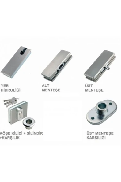 KALE Hidrolik Motor Standart Detaylı Set Kd-070/10-200, Cam Kapı Aksesuar Seti ürün görseli 1