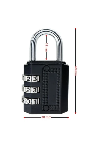 YMK 1338 Şifreli Asma Kilit 38Mm - 4