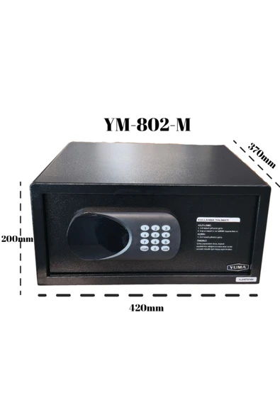 Yuma Ym-802-M Elektronik Şifreli Ve Anahtarlı Çelik Kasa - Resim 5