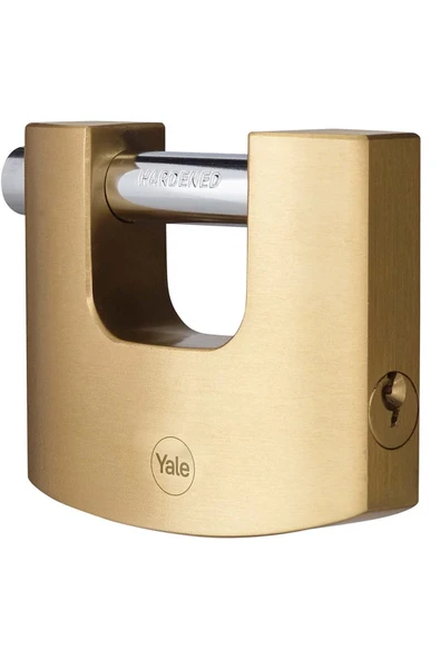 Yale Y114B/90/127/1 - 90Mm Oval Kayar Pimli Pirinç Asma Kilit Sertleştirilmiş Çelik Halka - Resim 3