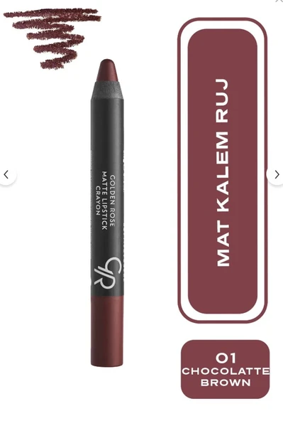 Golden Rose Matte Lipstick  Crayon No:01 - 1