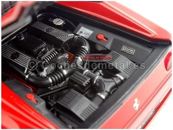 Hotwheels Elite 1:18 Ölçekli Ferrari F355 Kırmızı Araba - 3