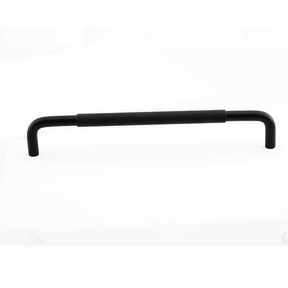 Uber Tırtıklı Mat Siyah Metal Kulp 320 mm 32 cm Mobilya Çekmece Mutfak Dolabı Dolap Kapak Kulpları - Resim 7