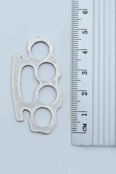 3'lü Çift Taraflı Viking Balta Beyzbol Sopası Muşta Gümüş Kaplama Kolye Seti - Resim 5