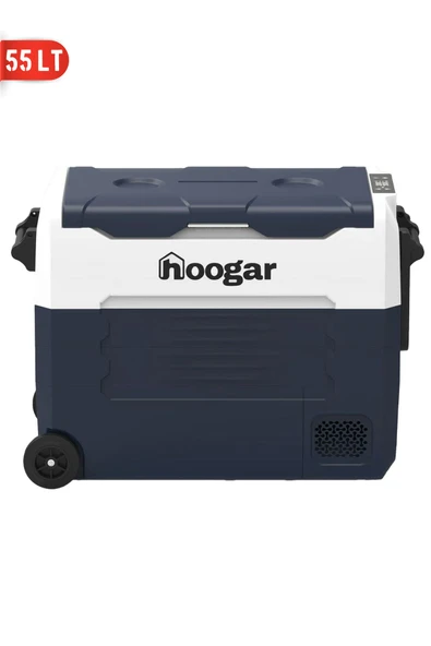Hooger German Ea55 Ltx Geniş Kabin Tekerlekli Dijital Göstergeli Oto Buzdolabı 12-24 Volt -20 Derece Hızlı Soğutma - 2