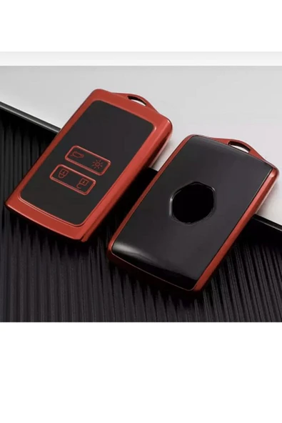 Clio 5 Megane 4 Kadjar Dacia Duster Lüx Anahtar Koruma (kılıfı) Kabı Kırmızı Renk ürün görseli