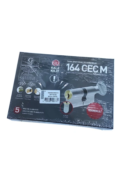 Kale Kilit 164 Cecm Mandallı Topuzlu (40 10 40) 90 Mm Kilit Göbeği-Nikel (Özel Ölçü) - Resim 3