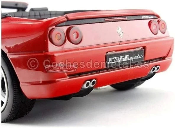 Hotwheels Elite 1:18 Ölçekli Ferrari F355 Kırmızı Araba - 2