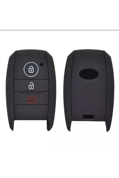 Kia Rio Ceed Soul Sportage Sorento Carens Picanto Silikon Anahtar Koruma Kılıfı Sustasız Model - Resim 2