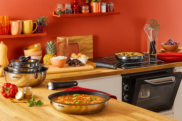 TEFAL Ingenio Emotion 2X Titanyum 10 Parça Tava Seti - Paslanmaz Çelik L897SA74 - 9