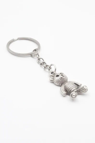 Oyuncak Ayıcık Anahtarlık - Antik Gümüş Kaplama - Kadın Erkek - 2