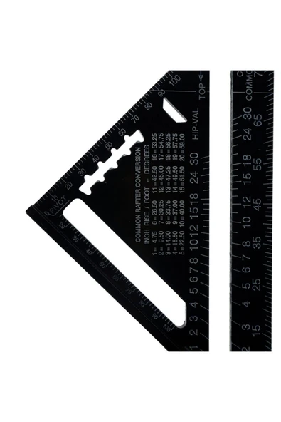 Rox Wood 0023 Alüminyum Üçgen Marangoz Gönye 175 Mm - Resim 4
