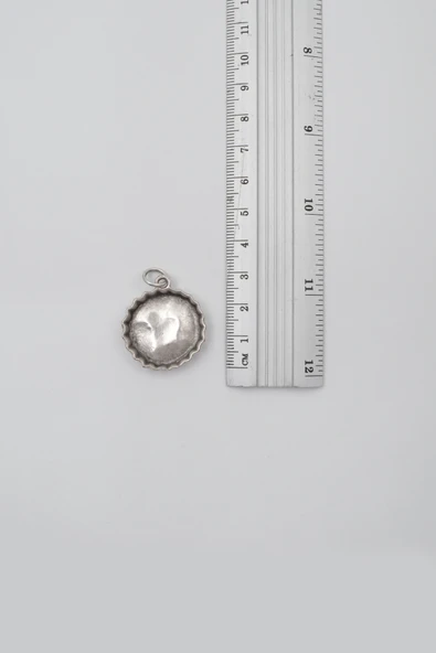 Retro Gazoz Kapağı Anahtarlık - Antik Gümüş Kaplama - Kadın Erkek - 5