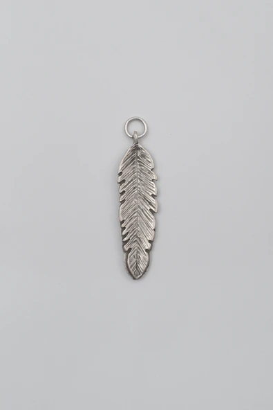 Tüy Anahtarlık - Antik Gümüş Kaplama - Kadın Erkek - 3