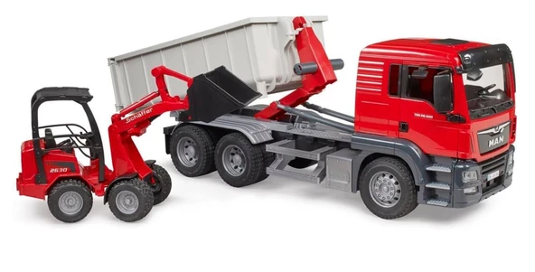 Bruder Man TGS Damperli Ayrılabilen Kamyon ve Schaffer Yükleyici 3767 - 1