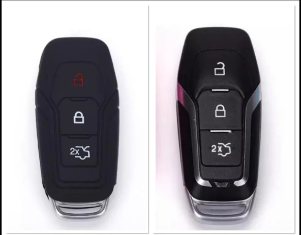 MONDEO KUGA MUSTANG FUSİON SİLİKON ANAHTAR KORUMA KILIFI SİYAH RENK ürün görseli