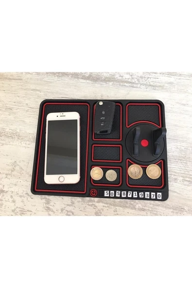 Araç Içi Kaydırmaz Ped Ve Organizatör Düzenleyici Telefon Başlıklı Ve Istege Bağlı Numaratörlü ürün görseli