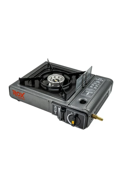 Rox Tekli Portatif Kamp Ocak, Rüzgarlıklı, Ekstra Gaz Girişli ürün görseli 1