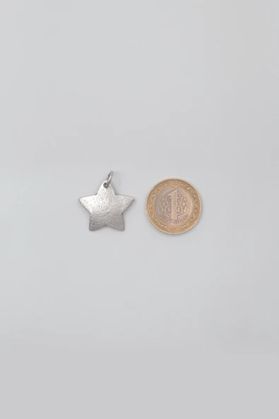 Yıldız Anahtarlık - Antik Gümüş Kaplama - Kadın Erkek - 10