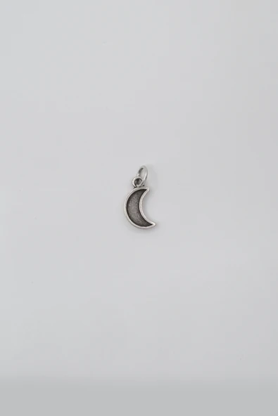 Minimalist Ay Anahtarlık - Antik Gümüş Kaplama - Kadın Erkek - 3