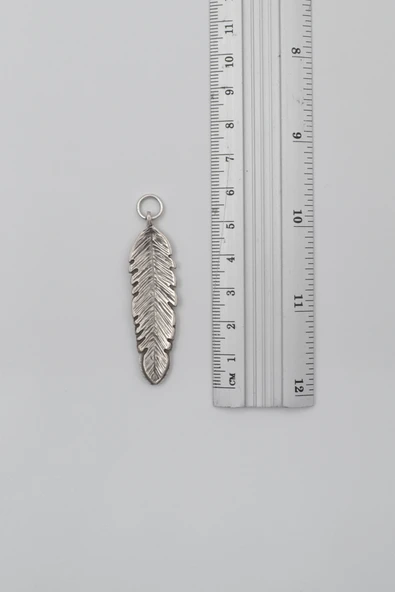 Tüy Anahtarlık - Antik Gümüş Kaplama - Kadın Erkek - 4