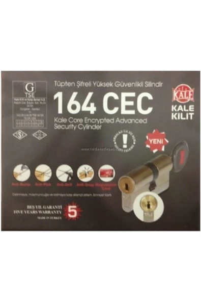 Kale Kilit 164 Cec 68 Mm Tüpten Şifreli Yüksek Güvenlikli Nikel Barel - Resim 5