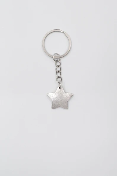 Yıldız Anahtarlık - Antik Gümüş Kaplama - Kadın Erkek