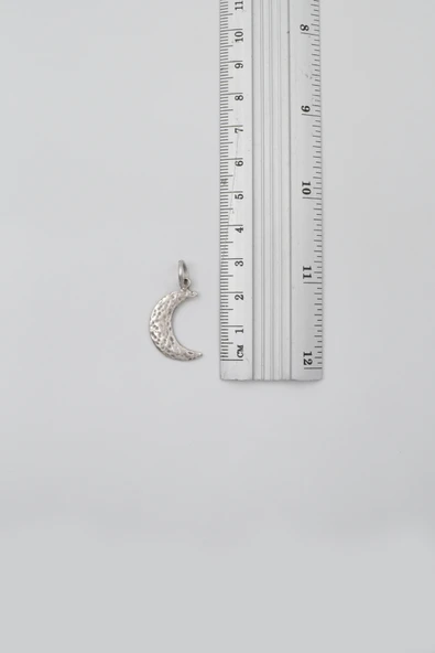 Ay Anahtarlık - Antik Gümüş Kaplama - Kadın Erkek - 4