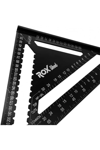 Rox Wood 0089 Alüminyum Üçgen Marangoz Gönye 305 X 430 Mm - Resim 4
