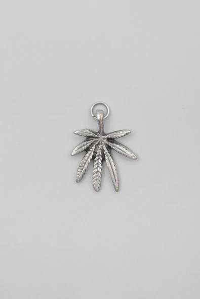 Marihuana - Kenevir Yaprak Anahtarlık - Antik Gümüş Kaplama - Kadın Erkek - 3