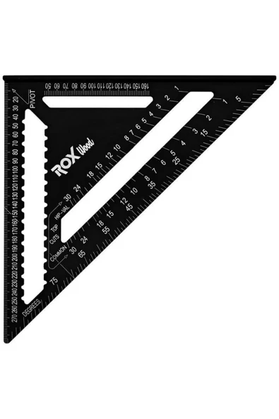 Rox Wood 0089 Alüminyum Üçgen Marangoz Gönye 305 X 430 Mm - Resim 2