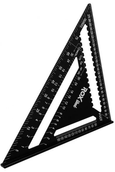 Rox Wood 0089 Alüminyum Üçgen Marangoz Gönye 305 X 430 Mm ürün görseli 1