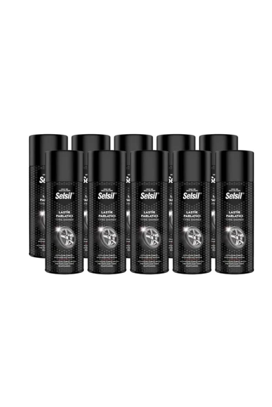 Selsil Lastik Parlatıcı Sprey 500 Ml 10 Adet ürün görseli 1
