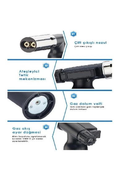 Rox Bs-630 Bütan Gaz Torch Pürmüz - Resim 3